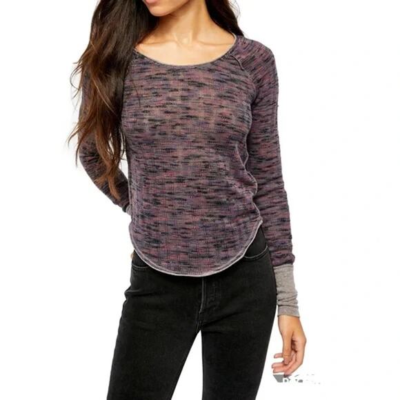 Free People Space Out Long Sleeve Knit Top  - xs - Picture 1 of 13